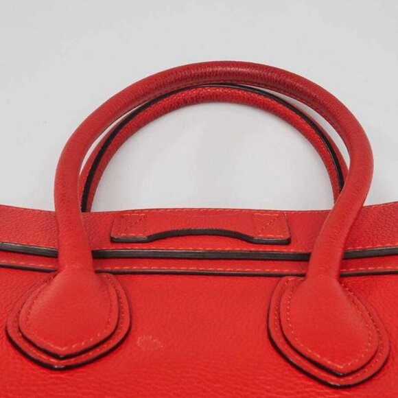 Celine Orange Pebbled Leather Micro Luggage Tote Bag - Picture 9 of 12